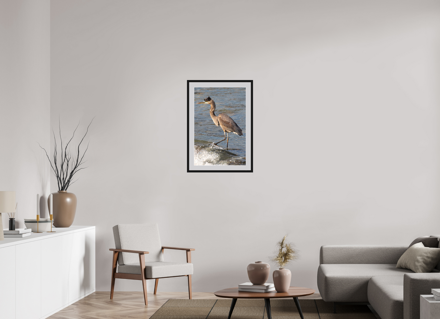 50 x 75 cm, Hahnemühle Photo Rag Baryta Great Blue Heron (III) on Hahnemühle FineArt Bartya (print only)